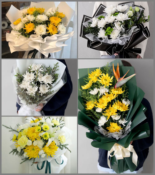 江苏扬州邗江区施桥镇白事花束代送